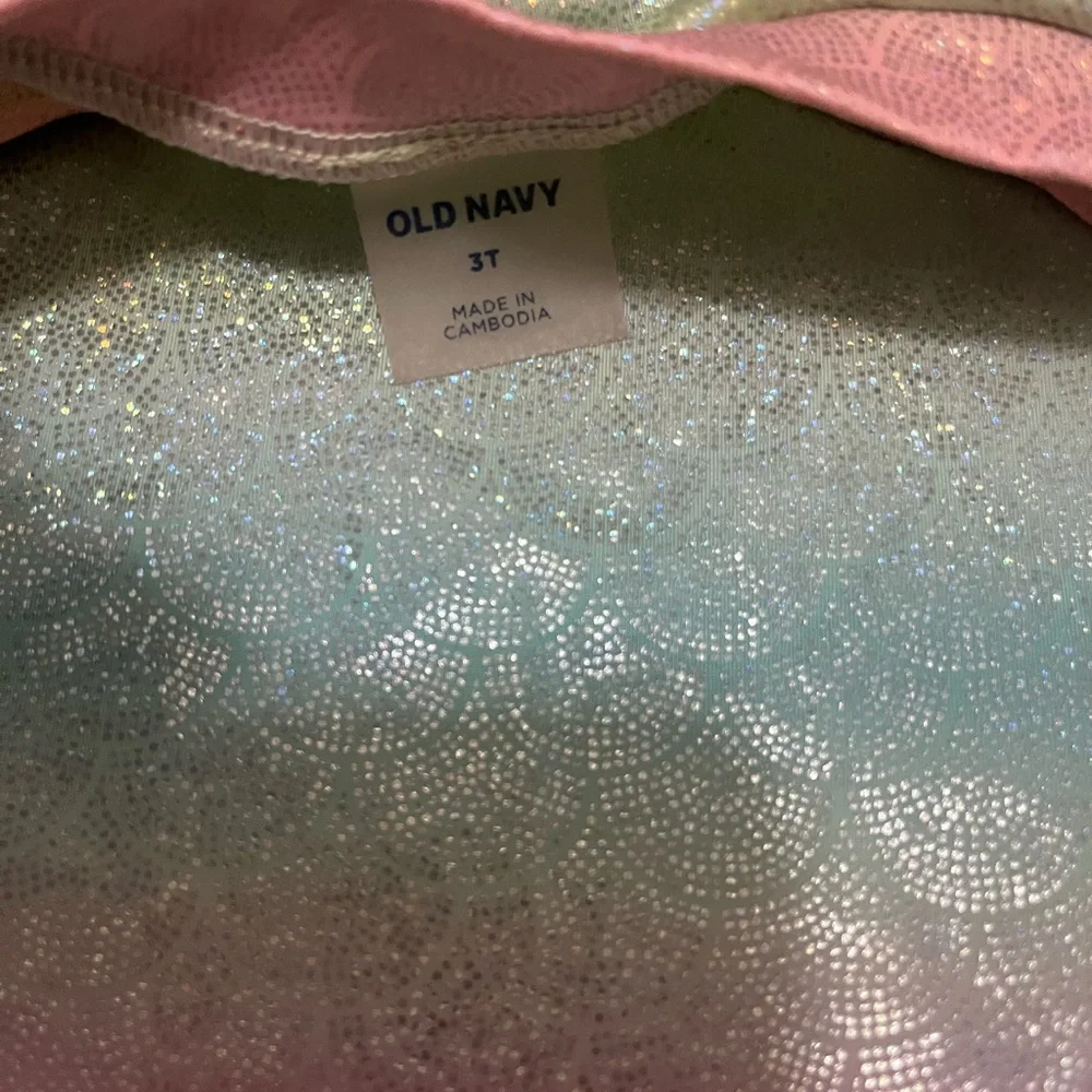 Old Navy Glittery Rainbow Kids Rashguard Set - Picture 2 of 2